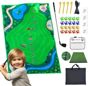 TIGER LIMA Golf Game Set with Club, Garden Game Set with All Golf Equipment, Casual Golf Set with Extra Thick Mat, Golf Chipping Game with 20 Golf Balls, Complete Golf Club Sets for Indoor and Outdoor