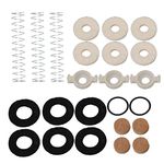 Mxfans Bb Trumpet Cornet Piston Valve Repair Kits w/Valve Guide 12 Felt Washer Replaces Parts