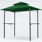 MASTERCANOPY Grill Gazebo 8 x 5 Double Tiered Outdoor BBQ Gazebo (8 x 5, Forest Green)