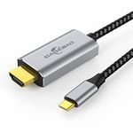 USB C to HDMI Cable, GADEBAO Type C to HDMI [Thunderbolt 3 Compatible], Supporting 4K with 6ft and Braided, Compatible with MacBook/Pro 2020/2019, Samsung Galaxy S20/S10, Dell XPS 13/15, Pixelbook