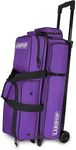 LARIPOP 3 Ball Bowling Bags with Wheels,Rolling Bowling Ball Bag for 3 Balls & Accessories -Retractable Handle Extends to 38"