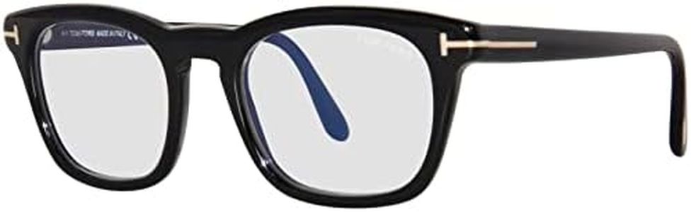 Tom Ford TF5870-B 001 Occhiali da vista da uomo nero lucido cerchio pieno forma quadrata 50mm