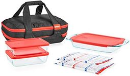 Pyrex Portables 9-Piece Double Decker Glass Bakeware and Food Storage Set