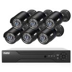 maisi 8CH CCTV Camera Systems, 6pcs 2MP HD Surveillance Outdoor Cameras, 1080P DVR Home Recorder System (APP/Email Alerts, Remote Access, Motion Detection, Night Vision, Waterproof, NO Hard Drive)