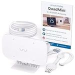 Waveform QuadMini: 4x4 MIMO Panel Antenna Kit | External Antenna for 4G/5G Routers & Gateways | for T-Mobile Home Internet, Verizon, AT&T | 20’ SMA Cable, Pole Mount, U.Fl Adapters, Window Entry