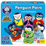 Orchard Toys Penguin Pairs Mini Game, Small and Compact, Travel Game, Holiday Game, Matching Game, Educational Game for Children Age 3-6, Ideal Stocking Filler