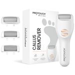 PROTOUCH Bliss Callus Remover | Rechargeable Electric Foot Scrubber for Dead Skin & Cracked Heels | 3 Roller Heads, 2 Speeds | Professional Pedicure Tool | 1 Year Doorstep Warranty