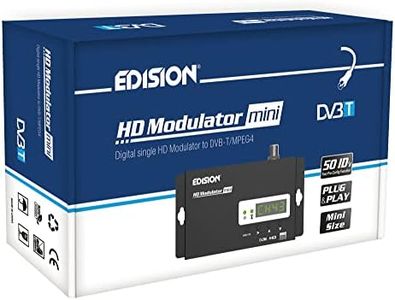 EDISION HDMI MODULATOR mini, single channel HDMI to DVB-T MPEG4 RF Modulator, Full HD Distribution over Coax, Plug and Play, USB Pre-Config Function 50 ID, Quick Installation, mini size