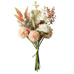 Artificial Flowers Fake Flower Bouquets Wedding Silk Dandelion Flowers Faux Floral Arrangement for Table Centerpieces Wedding DIY Bouquet Party Home Coffee Office Décor (Champagne)