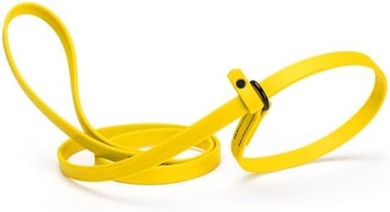 Dogline Biothane Slip Dog Leash - for Small, Medium and Large Dogs - Odor Free Slip Lead, Heavy Duty and Durable Material Kennel Lead - Lemon Yellow - 5ft L x 5/8in W