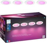 Philips Hue Smart Recessed 5/6 Inch LED Downlight- White and Color Ambiance Color-Changing Light - 4 Pack - 1100LM - Control with Hue App- Works with Alexa, Google Assistant and Apple Homekit