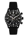 Seiko Nylon Analog Black Dial Men Watch-Ssb417P1, Black Band