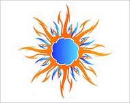 SIGNOOGLE Sun Flower Flame Graphics 3D Sticker for Bike Tank Car Body Scratch Dent Exterior Autographics Decal 20 x 20 cm (Pack of 2)