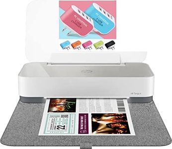 HP Tango X Smart Wireless 3-in-1 Inkjet Printer with Indigo Linen Cover and Mobile Remote Print, Scan, Copy, Instant Ink 3-Port USB Charger, white