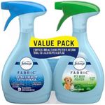 Febreze Fabric Refresher Value Pack, Pet Odor Eliminator and Extra Strength Fabric Deodorizer, 27 Fl Oz, Pack of 2