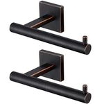 KOKOSIRI Toilet Paper Holder Oil Rubbed Bronze for Bathroom Kitchen Roll Holder Hold Mega Rolls Stainless Steel, 2 Pack, B2005ORB-2P