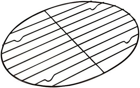 Fox Run - 57213 Fox Run Non-Stick Oval Roasting/Cooling Rack, 11.25 x 8.25 x 0.5 inches, Metallic