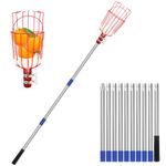 SANLIKE Fruit Picker Extends to 13 FT Pole with Basket for Fruit Grabber Tool for Apple Avocado Lemon Orange Peach Harvester