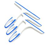 zhouzhouji Mini Glass Window Soap Cleaner Wiper Squeegee Home Car Blade Bathroom Mirror Shower (3PCS blue)