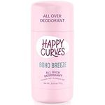 HAPPY CURVES Whole Body Aluminum-Free Deodorant for Women - Long Lasting Invisible Layer of Protection, Sweat Control, Feminine Deodorant for Sensitive Skin and Private Parts (Boho Breeze)