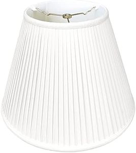 Royal Designs "Deep Empire Side Pleat Basic Lamp Shade, White, 9"" x 18"" x 14""" (BS-728-18WH)