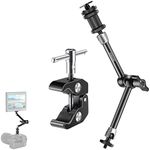 NEEWER Upgraded Super Clamp and 11" Adjustable Friction Power Articulating Magic Arm Compatible with SmallRig Camera Cage/Rig， Further Expansion for Monitor/LED Light/Webcam， Max Load 4.4lb/2kg， ST20