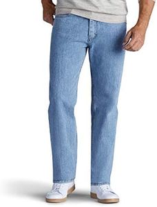 Lee Men's Relaxed Fit Straight Leg Jean, Worn Light, 36W x 30L