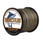 Hercules Super Cast 1000M 1094 Yards Braided Fishing Line 40 LB Test for Saltwater Freshwater PE Braid Fish Lines Superline 8 Strands - Camo, 40LB (18.1KG), 0.32MM