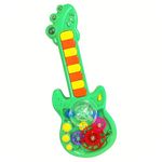 VGRASSP Mini Musical Gear Guitar Toy for Kids and Toddlers | Eight Key Switches, Piano Sound, Flashing Lights, Transparent Rotating Gear Mechanism | Color As Per Stock