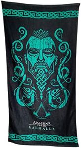 Groovy Uk Assassin's Creed Eivor Valhalla Serviette de Bain Noir 150 x 75 cm