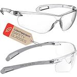 NoCry Lightweight Protective Safety Glasses for Work with ANSI Z87.1 Rated, Scratch Resistant Clear Protective Glasses, Anti Fog Glasses, Suitable for Indoor or Outdoor Use, PPE Eye Protection Glasses
