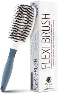 Boar Hair Brush Detangling Brush for Curly Hair and Straight Great for Adults and Kids. Travel Detangler Hair Brush for Women. Thick, Dry and Curly Hair Brush