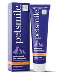 Petsmile Professional Whitening Dog Toothpaste | VOHC Approved Flavored Pet Toothpaste with Plaque Control | Human-Grade Ingredients Clean Teeth & Improves Dental Health (Say Cheese, 4.2 Oz)