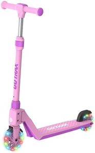 Gotrax K03 Kick Scooter for Kids, 5" LED Lighted Wheels and Adjustable Handlebars, Lightweight Design and Anti-Slip Deck, Max Load 110 Lbs, Kids Scooter for Boys & Girls Ages 3+, Pink