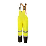 Pioneer Hi Vis Ripstop Rain Bib Pant - Waterproof Safety Work Overalls for Men – High Visibility Reflective Rain Gear
