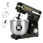 iBELL 4500MPRO Stand Mixer with Tilt-up Head, 1500Watt, 8 Speed Control, 100% Copper Motor, 5L Stainless Steel Bowl with Planetary Rotation, Multipurpose Food Mixer (Black)