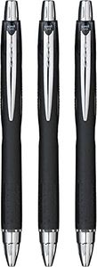 uni-ball SXN-210 Jetstream RT Rollerball Pens, Black Smudge Resistant and Tamper Free Ink, 1.0mm Ball, Rubberized Grip, Package of 3