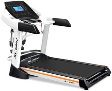 91-Durafit Ranger Multifunction | 7 HP Peak DC Motorized Foldable Treadmill | 18 Level Auto Incline | Max Speed 18 Km/Hr | Max User Weight 150 Kg | Spring Suspension