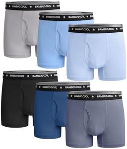 BAMBOO COOL Boys Underwear Lightweight Breathable Moisture-Wicking Boxer Briefs U-open Pouch Ultra Soft Tag Free 6-Pack