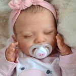 BABESIDE Lifelike Reborn Baby Dolls - 20-Inch Sweet Smile Realistic-Newborn Vinyl Reborn Baby Doll Full Body Sleeping Baby Girl Real Life Baby Dolls Set for Kids