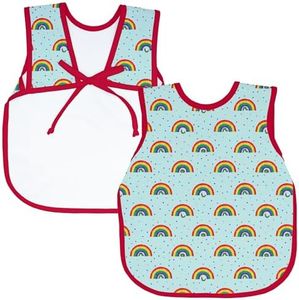 BapronBaby Eric Carle Rainbow Caterpillar Bapron - No Neck Tie Safer Bib for Baby & Toddler - Soft Waterproof Stain Resistant - Machine Washable - Sz Baby/Toddler 6m-3T