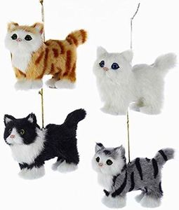 Kurt Adler Plush CAT Ornament 4A