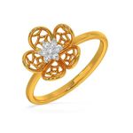 KISNA Real Diamond Jewellery 14KT Rose Gold SI Diamond Ring for Women | Anaka S15