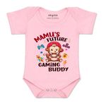 ARVESA Mamu Future Gaming Buddy R-1158 Pink 0-3 Months Romper for Baby Boy & Girl dress