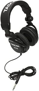 Tascam TH-02 Closed Back Studio Headphones, Black Medium