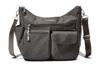 Baggallini Modern Everywhere Crossbody Bag for Women 11x9x4.5 Rfid Hobo Bag, Dark Umber Heritage, One Size