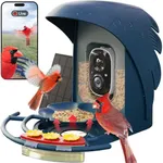 PerchMe® Smart Bird Feeder with Camera, Solar Powered Bird Watching Camera for Outside, 1080P HD Auto Capture Bird Motion Detection with AI Identify, DIY Add-ons & Seed Scoop, Gift for Bird Lover