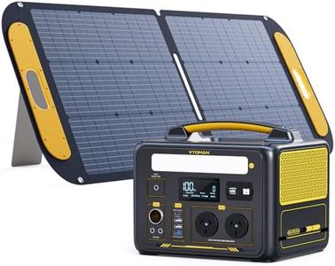 VTOMAN Jump 600X Portable Power Station 600W with 110W Solar Panel- 299Wh Solar Generator LiFePO4 Battery with 2x Pure Sine Wave 600W(Surge 1200W) AC Outlet, 60W USB-C, Expandable Capacity for Camping