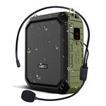 Voice Amplifier Personal Portable Microphone Headset 18W Hear Loud All in One Bluetooth Speaker, Waterproof, Recording, AUX Jack for Teachers, Outdoor Speech Tour Guide