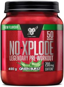 BSN Nutrition N.O.-Xplode, Integratore Alimentare in Polvere Pre-Allenamento, Supporto per Energia e Concentrazione con Caffeina, Aminoacidi, Vitamina C e Zinco, Gusto Green Burst, 50 Porzioni, 650 g